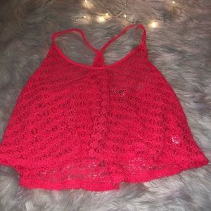 💗LOVE PINK Neon pink crotchet crop-top✨💗